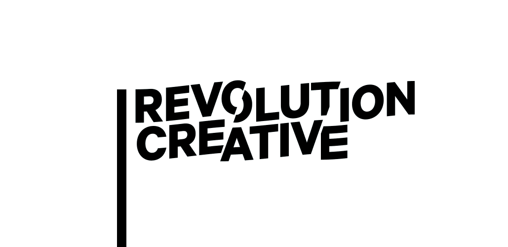 Various colour combinations of the Revolution Creative logo