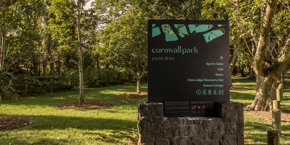 example of Cornwall park signage