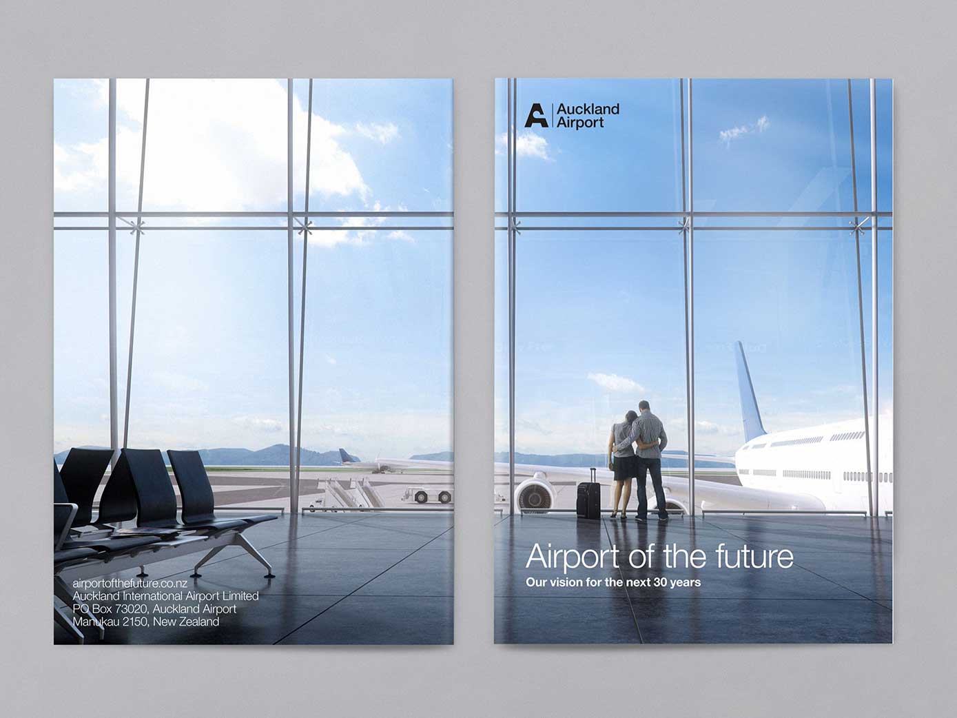 Front and back cover of the Airport of the Future publication
