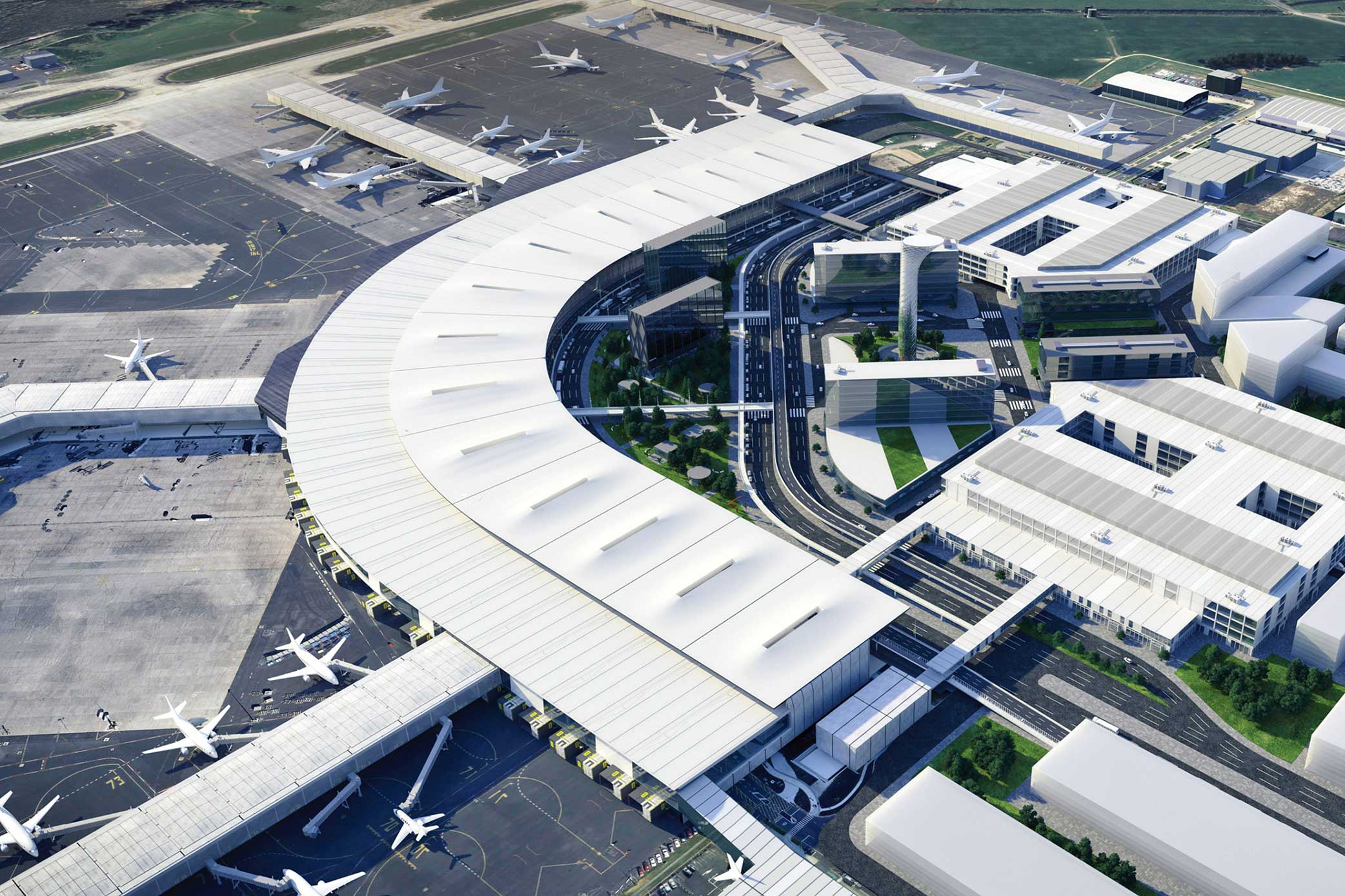 Render of what Auckland Airport may look like in the future