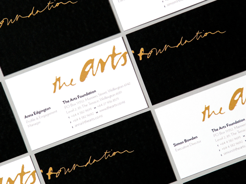 The Arts Foundation business cards