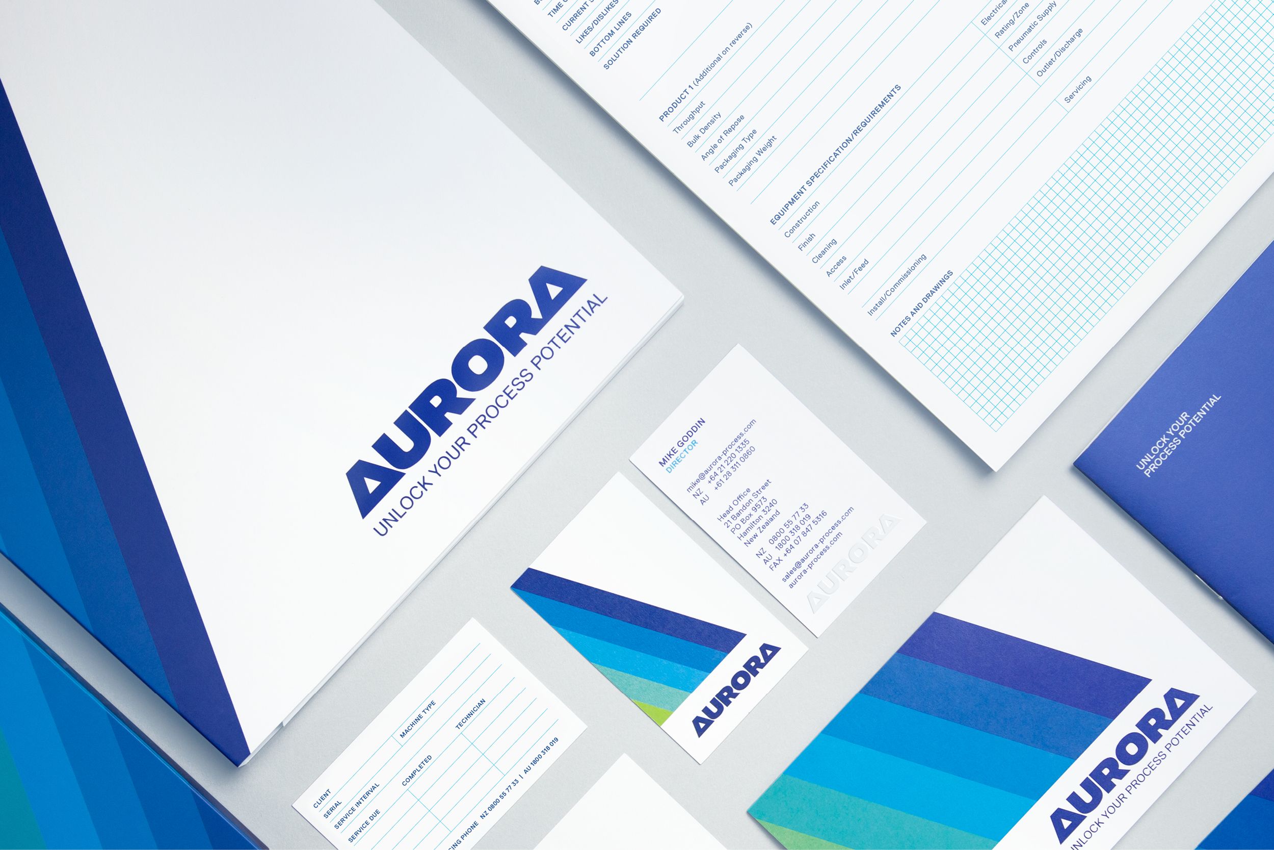Various designed pieces of collateral including publications, business cards and resource documents