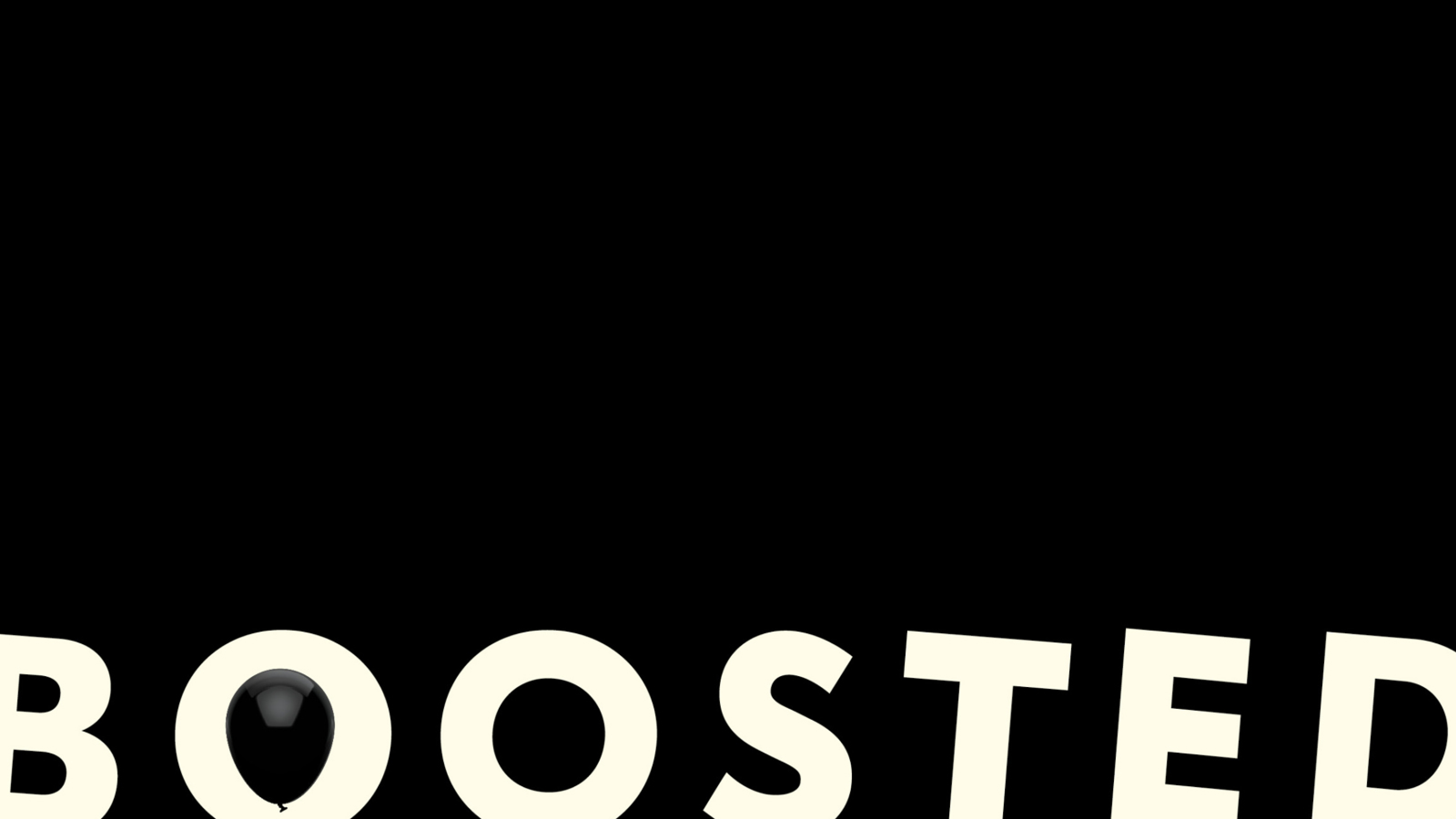 Boosted wordmark with baloon motif