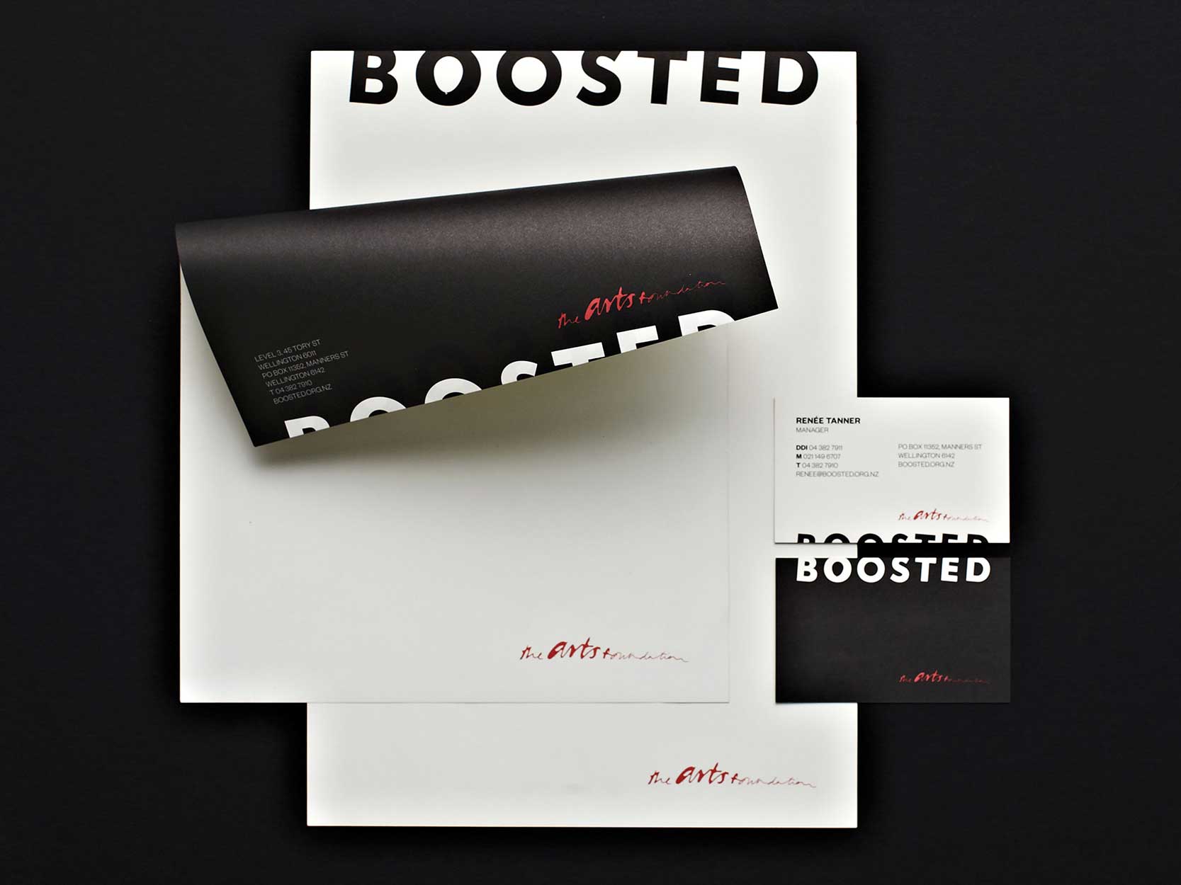 Boosted posters and business cards