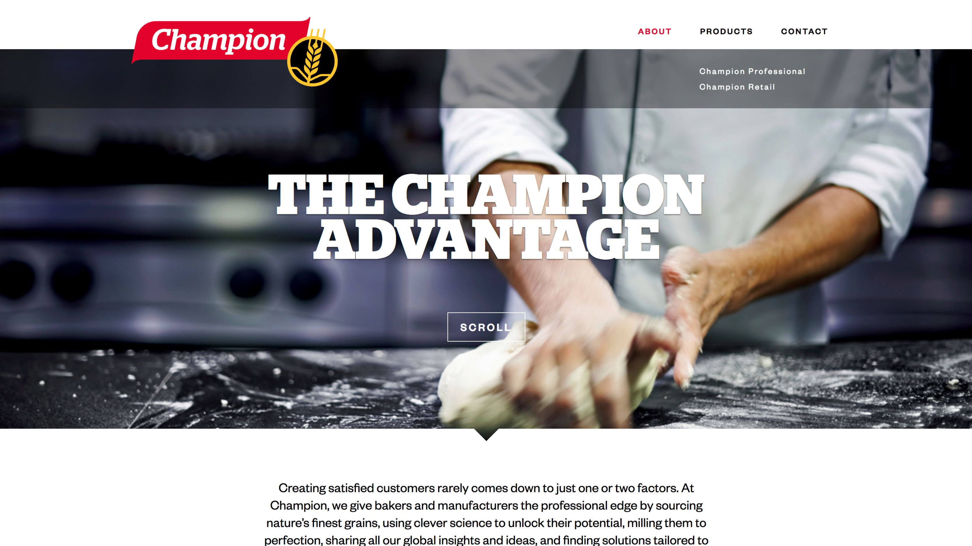 Thumbnail of Champion Flour's website