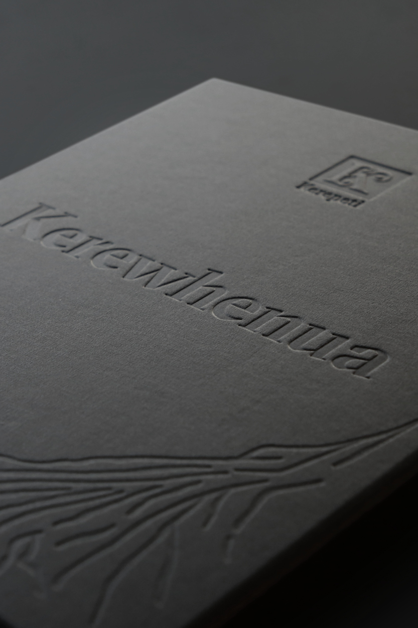 Embossed cover for a Kerepeti publication