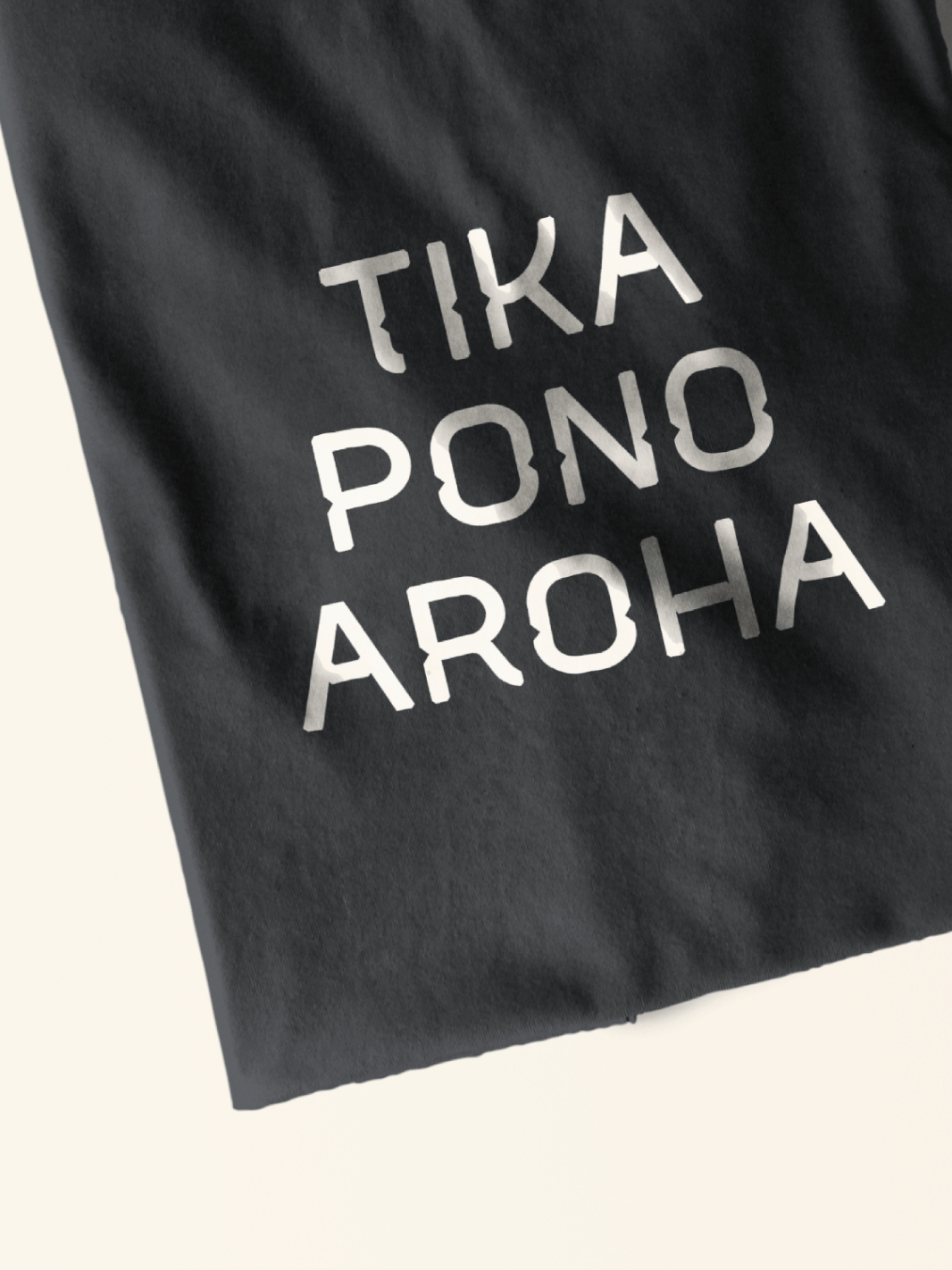 picture of tshirt with Tika Pono Aroha on the front